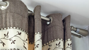 how to fit a curtain pole