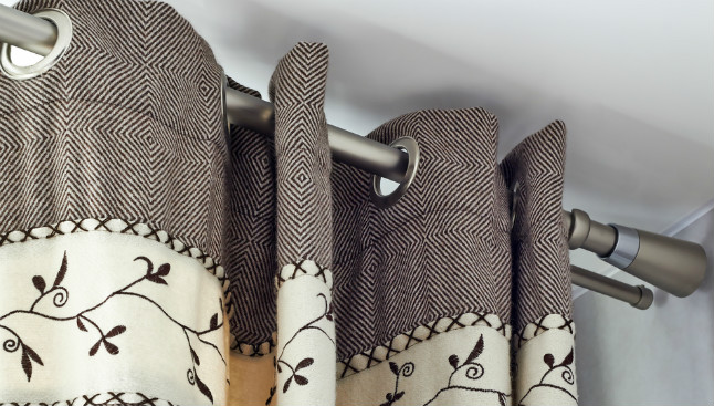 how to fit a curtain pole