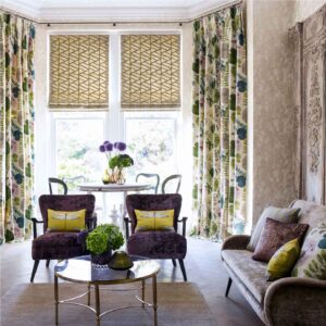 Harlequin-Palmetto-dardanella-dinning-room-green